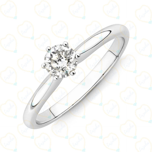 Round-Cut Solitaire Lab Diamond Ring