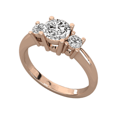 1.50 TCW Round Cut 3 Stone Moissanite Ring for Women