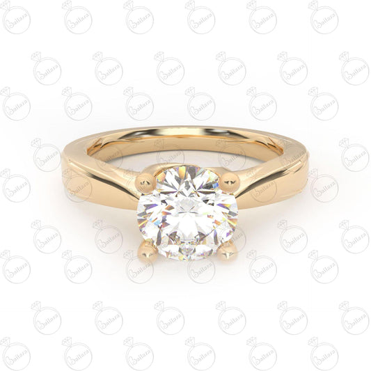 1.50 TCW Round Cut Solitaire Moissanite Ring for Women