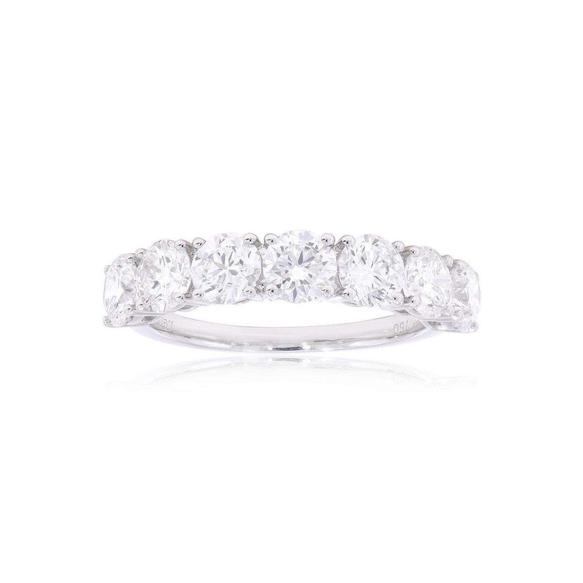 1.35 TCW Round Cut Half Eternity Moissanite Ring for Women