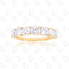 1.35 TCW Round Cut Half Eternity Moissanite Ring for Women