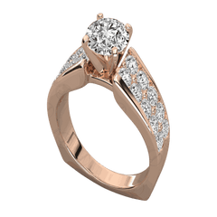 1.50 TCW Round Cut Solitaire With Accents Moissanite Ring for Women