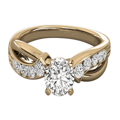 1.25 TCW Round Cut Split Shank Moissanite Ring for Women