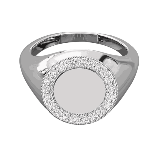 Round Cut Halo Moissanite Ring for Women