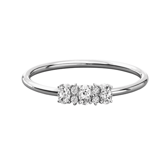 Round Cut Eternity Moissanite Ring for Women