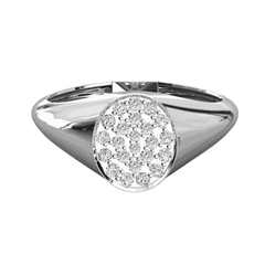 0.25 TCW Round Cut Halo Moissanite Ring for Women