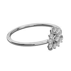 0.50 TCW Round Cut Unique Moissanite Ring for Women