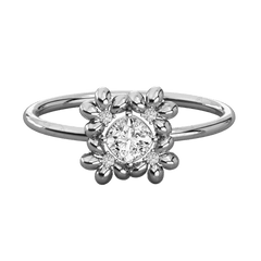 Top View 0.30 TCW Cushion Cut 5 Stone Moissanite Ring, diamond Ring For women, Moissanite diamond RIng, diamond, 0.30 Ct Diamond Ring, Cushion Cut Diamond Ring