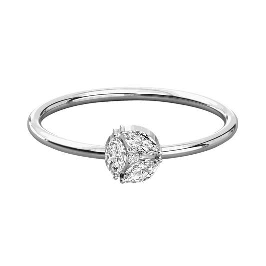 Round Cut Halo Moissanite Ring for Women