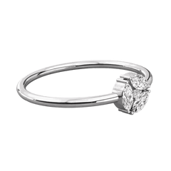 Round Cut Halo Moissanite Ring for Women