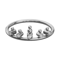 Main 0.10 CT Round Cut Half Eternity Ring