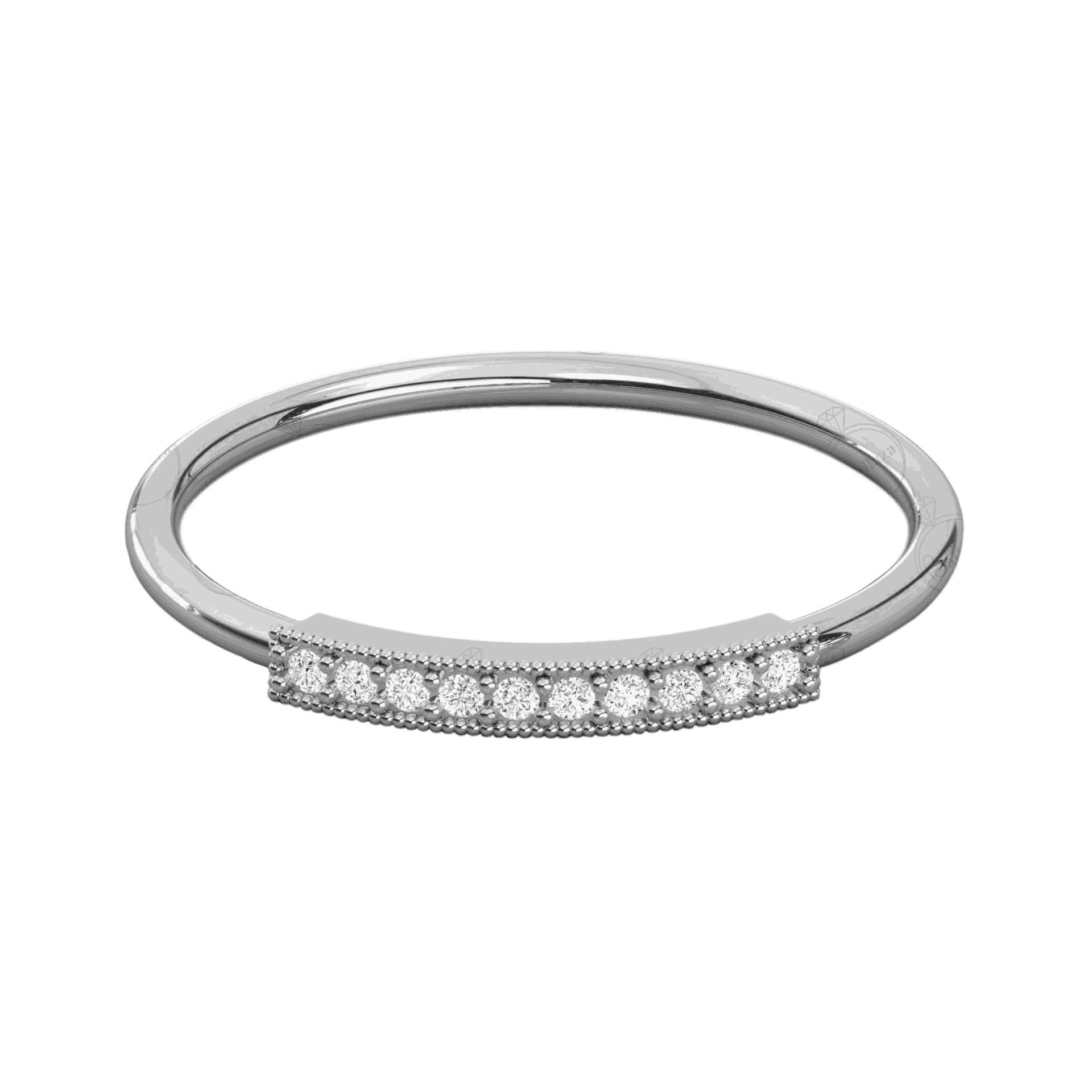 0.20 CT Round Cut Half Eternity Moissanite Ring, Half Eternity , Ring, Diamond Ring, Moissanite Diamond Ring, 0.20 Carat Round Cut, Eternity Ring, White Gold Ring