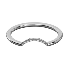 Top 1 0.10 CT Round Cut Half Eternity Moissanite Ring