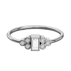 0.30 CT Baguette Cut 7 Stone Moissanite Ring, 0.30 CT Diamond Ring, Ring, 7 stone Diamond Ring, moissanite Diamond RIng, Diamond engagement Ring, Diamond Baguette cut, Seven Diamonds Ring...