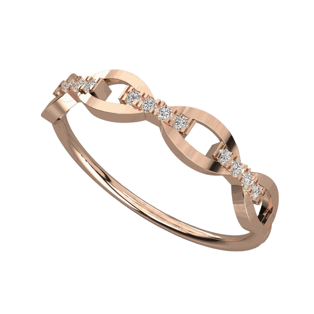 0.20 CT Round Cut Unique Moissanite Ring, Moissanite Ring, Ring, Diamond ring, Stud diamond, Rose Gold