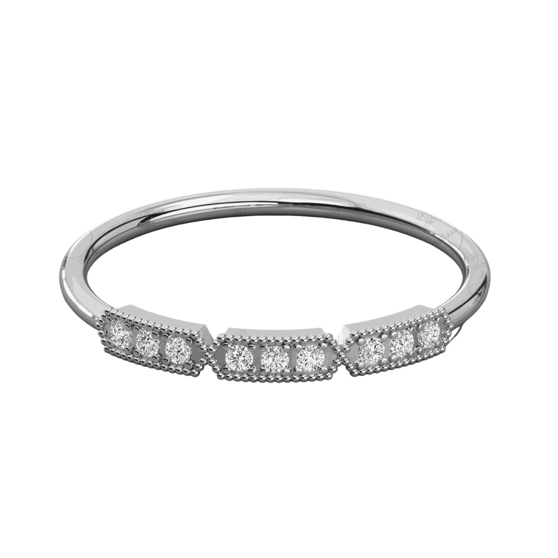 0.20 TCW Round Cut Half Eternity Moissanite Ring, diamond ring for women, diamond ring, ring, Diamond, engagement ring, 