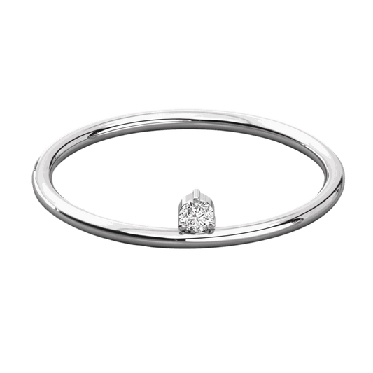 Round Cut Solitaire Moissanite Ring for Women