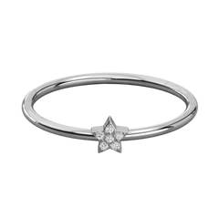 0.10 TCW Round Cut Unique Moissanite Ring for Women