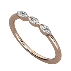 Marquise Cut 3 Stone Moissanite Ring for Women