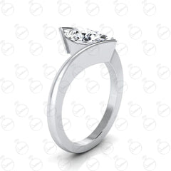 2.50 CTW Marquise Cut Solitaire Moissanite Ring for Women