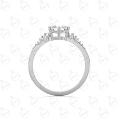 1.25 TCW Round Cut Unique Moissanite Ring for Women