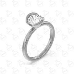 1.50 TCW Round Cut Solitaire Moissanite Ring for Women