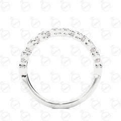 Round Brilliant Cut Half Eternity Moissanite Ring for Women