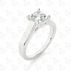 Princess Cut Solitaire Moissanite Ring for Women