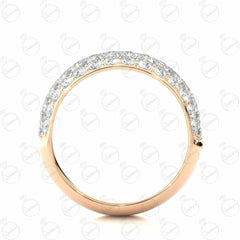 Round Brilliant Cut Half Eternity Moissanite Ring for Women