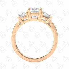 Princess Cut Art Deco Moissanite Ring for Women