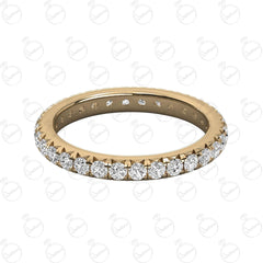 0.80 TCW Round Cut Eternity Moissanite Ring for Women