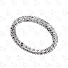 2.70 TCW Round Cut Eternity Moissanite Ring for Women