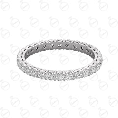 2.70 TCW Round Cut Eternity Moissanite Ring for Women