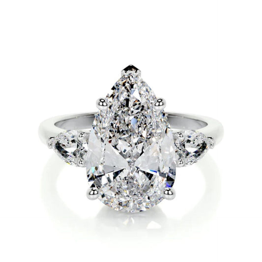 1.95 TCW Pear Cut Solitaire Moissanite Ring for Women