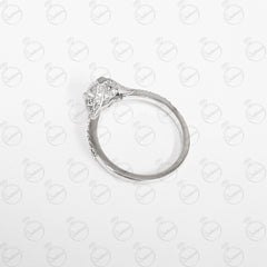 1.00 TCW Round Cut Hidden Halo Moissanite Ring for Women