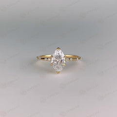 1.00 TCW Marquise Cut Unique Lab Grown Diamond Ring for Women