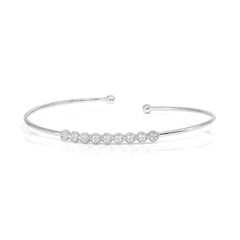 Round Cut Bolo Lab Grown Diamond Bangle for Women