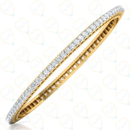 40.00 TCW Round Cut Unique Lab Grown Diamond Bangle for Women