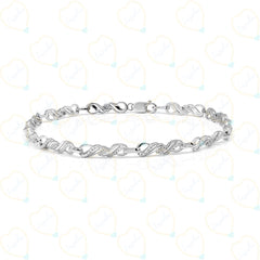 1.30 CTW Round Brilliant Cut Tennis Lab-Grown Diamond Bracelet for Women