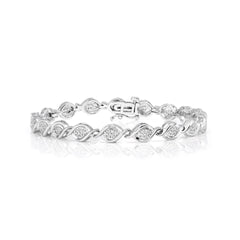 0.60 CTW Round Brilliant-Cut Tennis Lab Grown Diamond Bracelet for Women