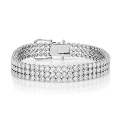 2.30 TCW Round Brilliant Cut Tennis Lab Grown Diamond Bracelet for Women