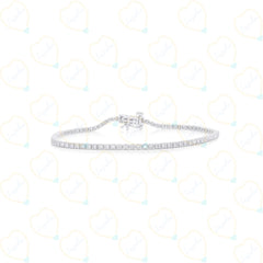 1.20 CTW Round Brilliant-Cut Tennis Lab Grown Diamond Bracelet for Women