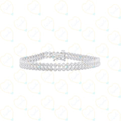 1.70 TCW Round Brilliant Cut Tennis-Lab Grown Diamond Bracelet for Women