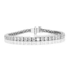 1.50 CTW Round Brilliant-Cut Tennis Lab Grown Diamond Bracelet for Women