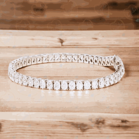 0.75 TCW Round Brilliant-Cut Tennis Lab Grown Diamond Bracelet for Women