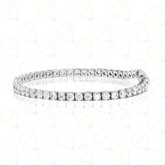 0.75 TCW Round Brilliant-Cut Tennis Lab Grown Diamond Bracelet for Women