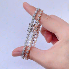 4.40 TCW Round Brilliant Cut Tennis Lab-Grown Diamond Bracelet for Women