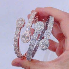 6.60 TCW Baguette Cut Hip Hop Lab Grown Diamond Bracelet for Women