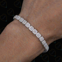 3.40 TCW Round Brilliant Cut Tennis Lab Grown Diamond Bracelet for Women