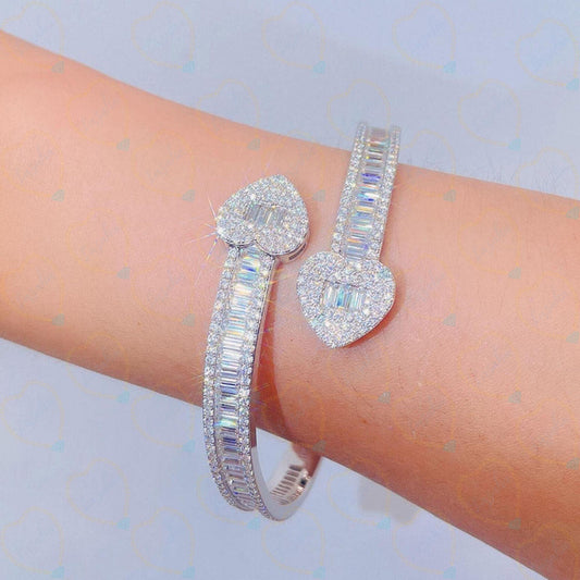 4.80 TCW Baguette Cut Hip Hop Lab Grown Diamond Bracelet for Women